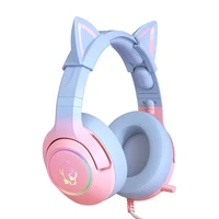 ONIKUMA K9 Pink and Blue Gaming Headphones