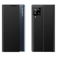 Sleep Case knygos tipo dėklas su išmaniu langeliu Samsung Galaxy A22 4G juodas