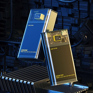 WEKOME WP-321 Vanguard Series išorinė baterija, 20000 mAh, PD 20 W + QC 22,5 W, juoda ir skaidri