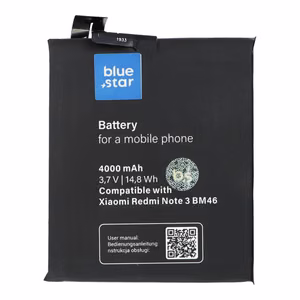 Аккумулятор для Xiaomi Redmi Note 3 (BM46) 4000 mAh Blue Star