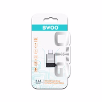 BWOO adapteris USB - USB-C pilkas OTG BZ-35