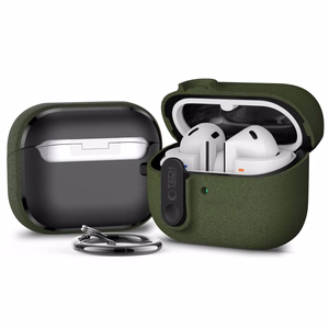 "Tech-Protect" plonas dėklas su kabliuku, skirtas "Samsung Galaxy Buds 3 / 3 FE / 3 Pro" - žalias