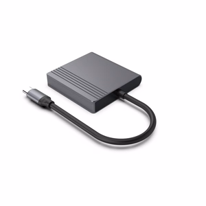 Gembird A-CM-HDMIFDPF-01 USB-C į HDMI + DP adapteris, 4K 60Hz, juodas
