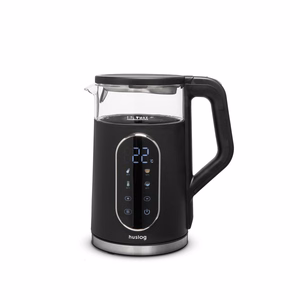 Huslog glass kettle wit touch panel black 1,7L 2200W