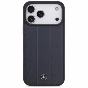 Dėklas telefonui Mercedes Leather Laurel Leaves Stripes MagSafe iPhone 17 Pro Max - žalias