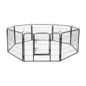 REBEL ANIMALS modular steel dog playpen, size S, 8 panels, 80 × 60 cm