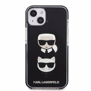 Dėklas telefonui Karl Lagerfeld Karl&Choupette Head Case iPhone 13 - juodas