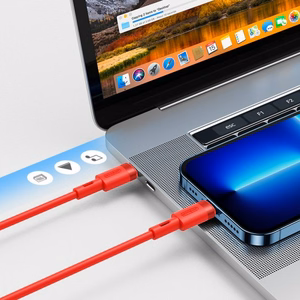 USB laidas Joyroom S-1224N9 raudonas Type-C / Lightning 120cm (iki 20W)