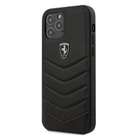 Ferrari FEHQUHCP12LBK iPhone 12 Pro Max 6.7" juodas/juodas kietas dėklas Off Track Quilted