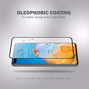 Crong 3D Armor Glass 9H grūdintas apsauginis ekrano stiklas, skirtas Huawei P40, su montavimo rėmeliu