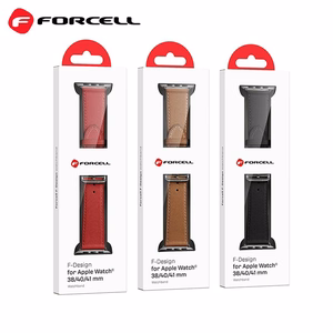 FORCELL F-DESIGN FA20 ekologiškos odos dirželis APPLE laikrodžiui 42 / 44 / 45 / 49 mm raudonas