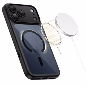 "Tech-Protect Magpeak Magsafe CC" dėklas "iPhone 17 Pro" - skaidrus, juodas