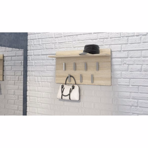 Top E Shop Hanger 2F – sieninė drabužių kabykla, Sonoma ąžuolo spalvos