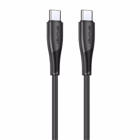 USB kabelis Awei CL-182C USB-C to USB-C 1.0m juodas