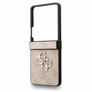 Guess Didelis 4G logotipo klasikinis dėklas Samsung Galaxy Z Flip 7 - rožinis