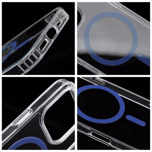 Dėklas Samsung A27 Drop Glue Colorful Ring Mag Cover suderinamas su MagSafe šviesiai mėlynas