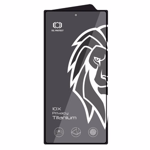 Apsauginis stiklas Tel Protect 10X Privacy Titanium skirtas Samsung Galaxy S25 Ultra (su piršto atpažinimu)