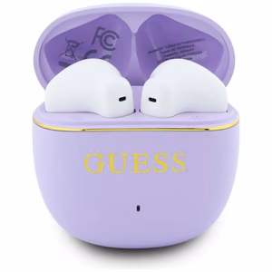 Беспроводные TWS-наушники Guess Glossy Gold Line Classic, фиолетовые