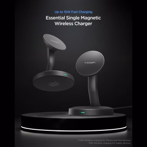 SPIGEN EF151MS ESSENTIAL MAGNETIC MAGSAFE belaidis įkroviklis 15W juodas