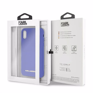 Karl Lagerfeld silikoninis dėklas iPhone X/Xs - violetinis