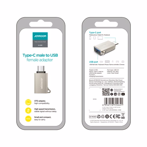 Adapteris Joyroom (S-H151) iš Type-C į USB (OTG) sidabrinis