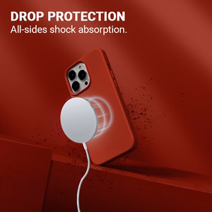 Crong Color Cover Magnetic dėklas, skirtas iPhone 13 Pro Max, suderinamas su MagSafe, raudonas