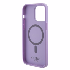 Guess GUHMP15XPSAHMCU iPhone 15 Pro Max 6.7" violetinis/violetinis kietas dėklas Saffiano MagSafe