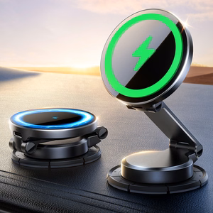 Joyroom JR-ZS408 magnetic holder with 15W inductive charger for car cockpit - black