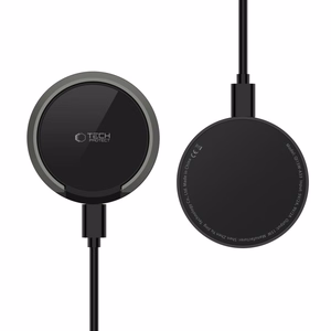 Tech-Protect QI15W-A33 indukcinis įkroviklis su MagSafe ir stovu su USB-A / USB-C kabeliu - juodas