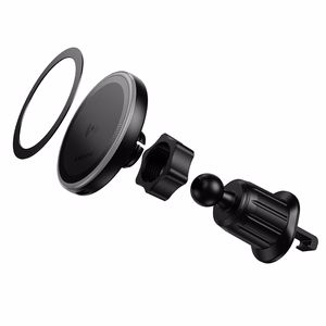 "Borofone" automobilinis laikiklis BH224 Flash magnetinis su indukciniu įkrovimu į oro angą, juodas