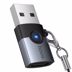 Adapter OTG USB A to USB C Hoco UA46B gray