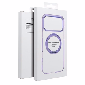 Case for Samsung A57 Frame Circle Stand compatible with MagSafe purple