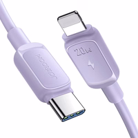 Joyroom Multi-Color Series A14 USB-C / Lightning 20W kabelis 1.2 m - violetinis