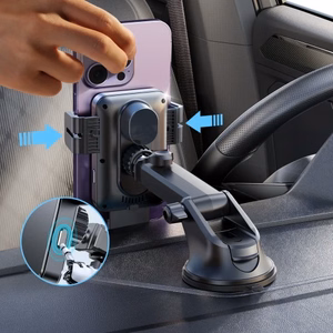 Automobilinis laikiklis Joyroom ZS219 juodas / automatinis užraktas (belaidis įkrovimas 15W) (nemagnetinis / lipnusis kilimėlis)