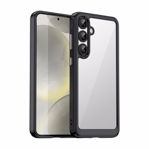 Kosminės erdvės dėklas su geliniu rėmeliu Samsung Galaxy S25+ - juodas