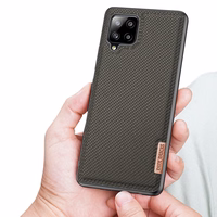 Dux Ducis Fino dėklas padengtas nailono medžiaga Samsung Galaxy A42 5G žalias