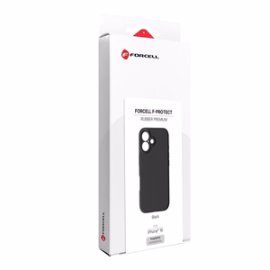 Dėklas iPhone 16 Forcell F-Protect Rubber Premium, suderinamas su MagSafe, juodas