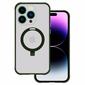 Tel Protect Magical magnetinis MagSafe dėklas su stovu Iphone 15 Pro, žalias