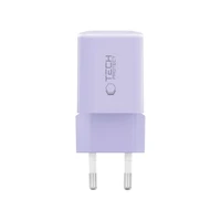 "Tech-Protect" NCM33 PD 33W QC3.0 USB-C / USB-C sieninis įkroviklis - violetinės spalvos