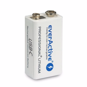 everActive 6F22/9V Li-ion 550 mAh įkraunama baterija su USB Type-C