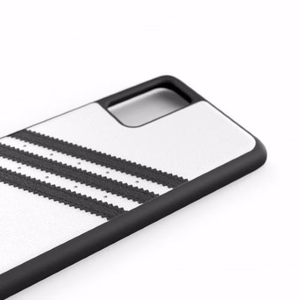 Adidas PU formuojamas dėklas Samsung Galaxy S20+ - baltas ir juodas