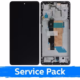 LCD ekranas suderinamas su Xiaomi Poco F5 5G su rėmeliu / juodas / (Service Pack)
