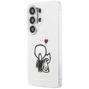 Karl Lagerfeld dėklas IML Karl ir Choupette MagSafe skirtas Samsung Galaxy S26 Ultra skaidrus