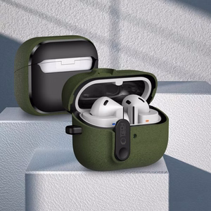 "Tech-Protect" plonas dėklas su kabliuku, skirtas "Samsung Galaxy Buds 3 / 3 FE / 3 Pro" - žalias