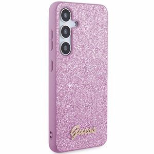 GUESS чехол для SAMSUNG S24 GUHCS24SHGGSHU (Glitter Script) фиолетовый
