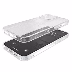 Adidas OR Apsauginis Skaidrus Dėklas Blizgučiai iPhone 13 Pro / iPhone 13 - Skaidrus Sidabras