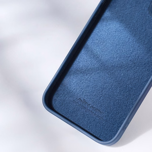 Nillkin CamShield Silky Silikoninis dėklas iPhone 14 Plus dėklas su kameros apsauga violetinis