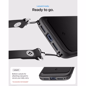 Spigen Rugged Armor MagSafe dėklas, skirtas iPhone 18 Pro / 17 Pro – spalva: matinė juoda