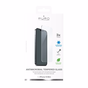 Puro Anti-Bacterial grūdintas apsauginis ekrano stiklas, skirtas iPhone 13 Mini