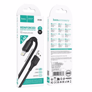 Kabelis (m) USB-A į Lightning Hoco 2,4A 1 m X120 - juodas (m)